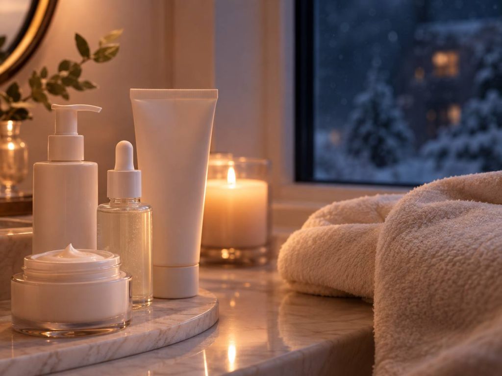 Nighttime skincare during winter