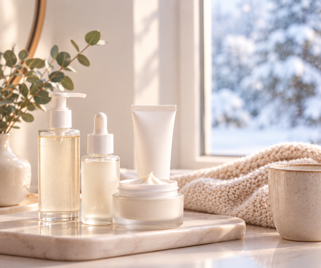Morning winter skincare routine